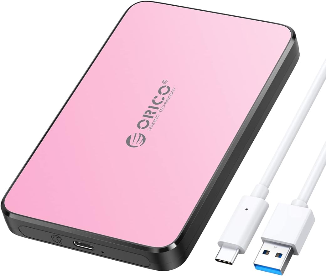 2.5インチ HDD ケース USB C 6Gbps USB 3.1 Gen 1 外付け SATA ハードディスクケース 7mm/9.5mm 2.5 インチ SATA I II III SSD HDD 対応 最大6TB 工具不要 選べる4色 UASP対応 2588C3