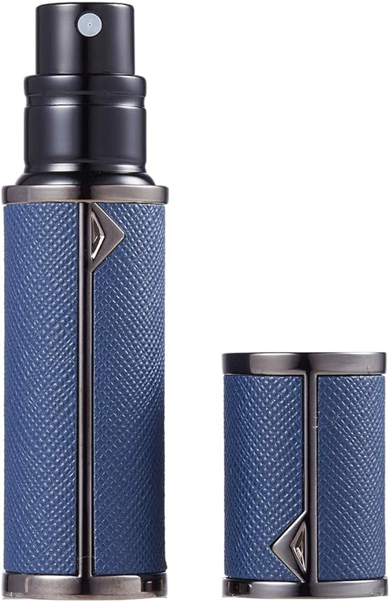 【限定セール】空のアトマイザー 香水スプレーボトル 5ml 詰め替え可能 2-2.5mm径 ブラックPUレザー レディース用