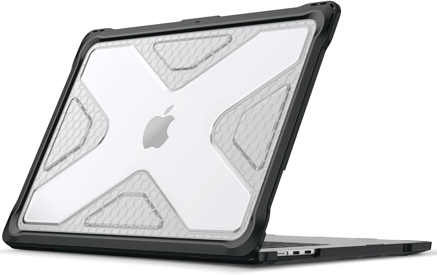 MacBook Air 15 ケース 保護ケース 2023 発売 15.3インチ PC TPUバンパー 薄型 軽量 耐衝撃性 傷防止 排熱口設計 おしゃれ (A2941 (M2)) (ブラック)