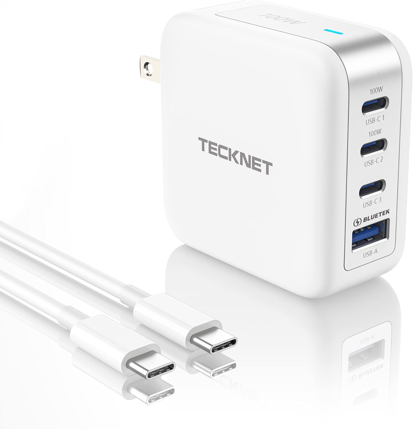 【最強急充】100W 充電器 PD急速充電器 USB Charger 高出力GaN採用 iPhone/MacBook/ipad/ノートパソコン/Switch対応 折りたたみ式プラグ 4ポート搭載(USB-C×3 USB-A×1)PSE認証済