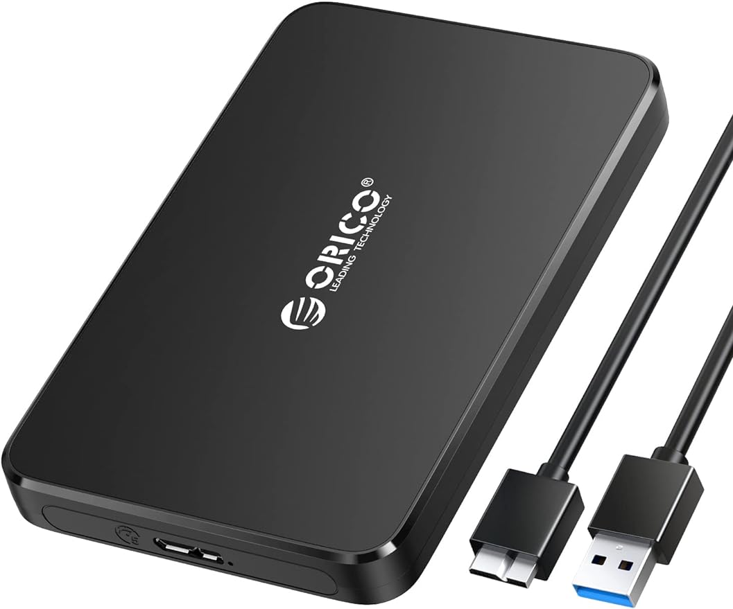 HDD ケース 2.5インチ USB 3.0 UASP 2.5インチ HDD ケース 7/9.5 mm SATA I II III HDD/SSD 用 USB ケーブル付き 外付けハードディスク ケース 最大6TB 工具不要 2588U3