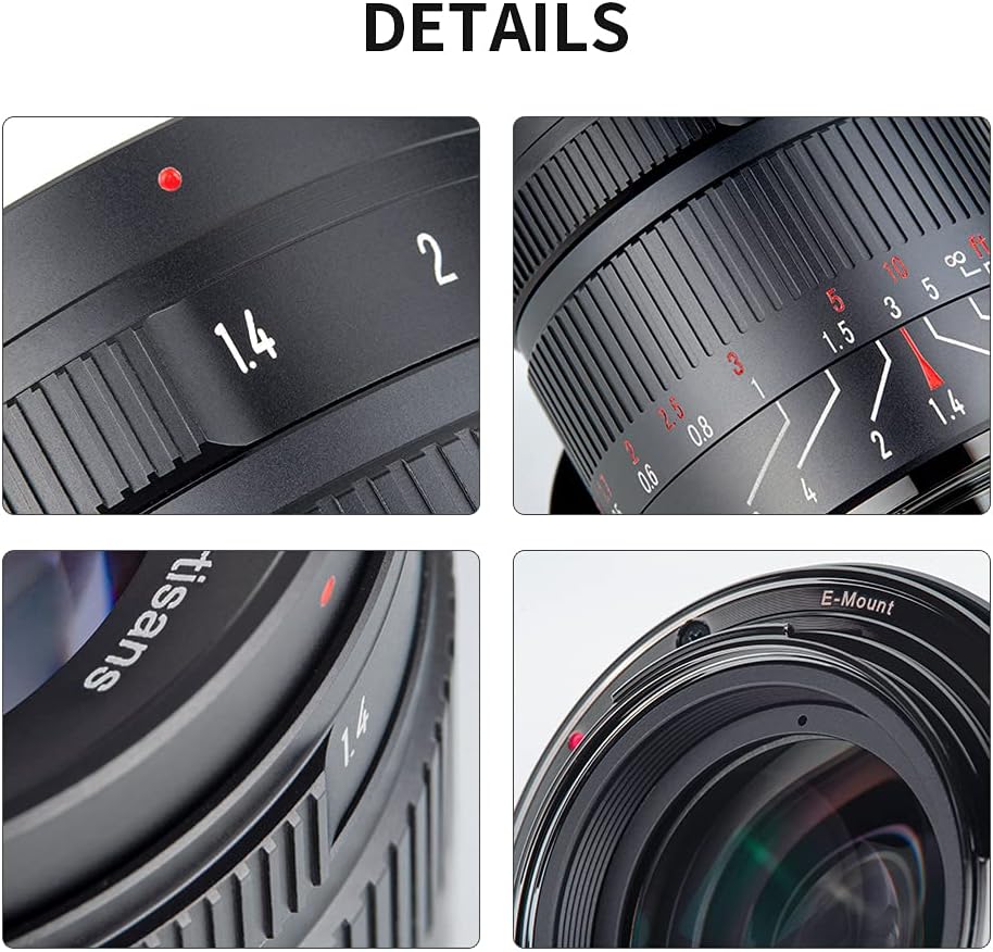55mm F1.4 Mark IIAPS-Cマニュアルフォーカスレンズ大口径ミラーレスカメラSonyNEX-6RNEX-7 A3000 A5000 A5100 A6000 A6300A6500などのSonyEマウントカメラ用レンズ