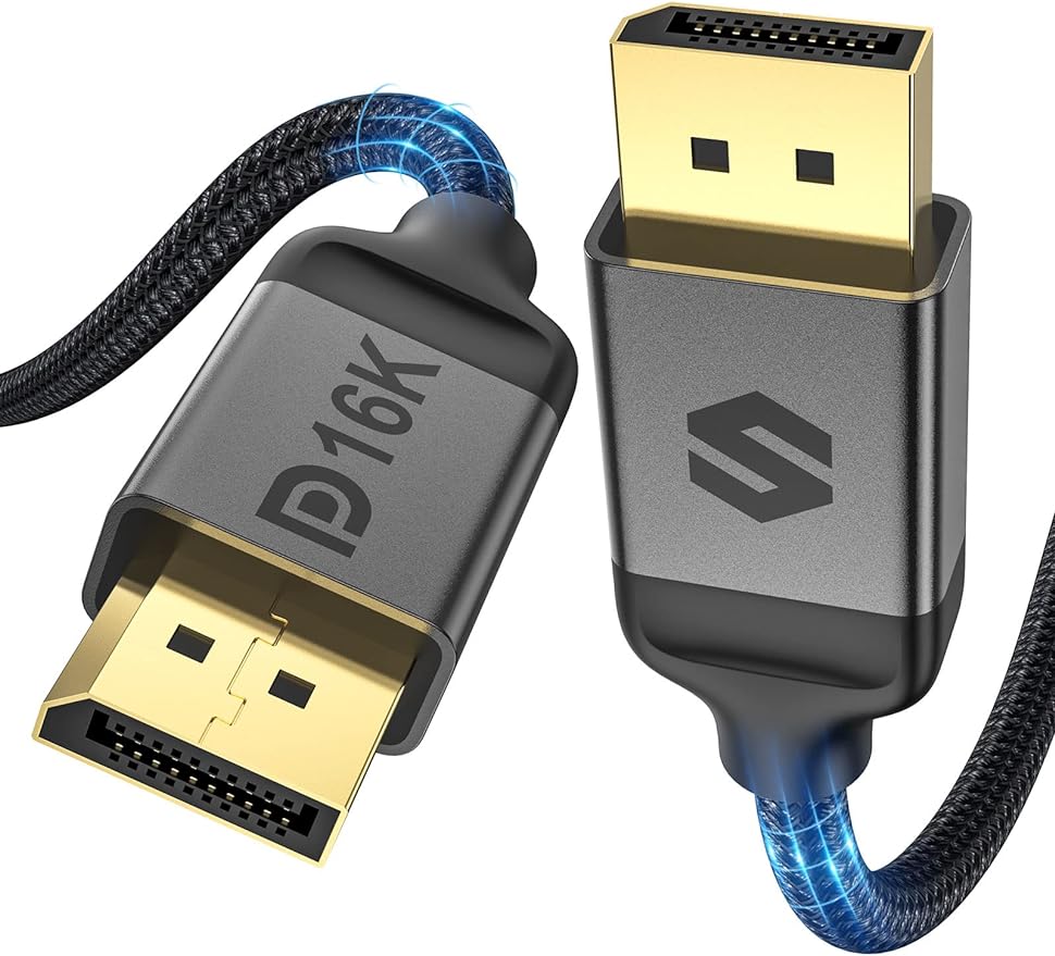 16K DisplayPort ケーブル 2.1規格 5M【VESA認証】 ディスプレイポート ケーブル 16K@60Hz 8K@60Hz 4K@240Hz/165Hz/144Hz DPケーブル【80Gbps / HDR/DSC/FreeSync&G-Sync】DP 2.1 ケーブル