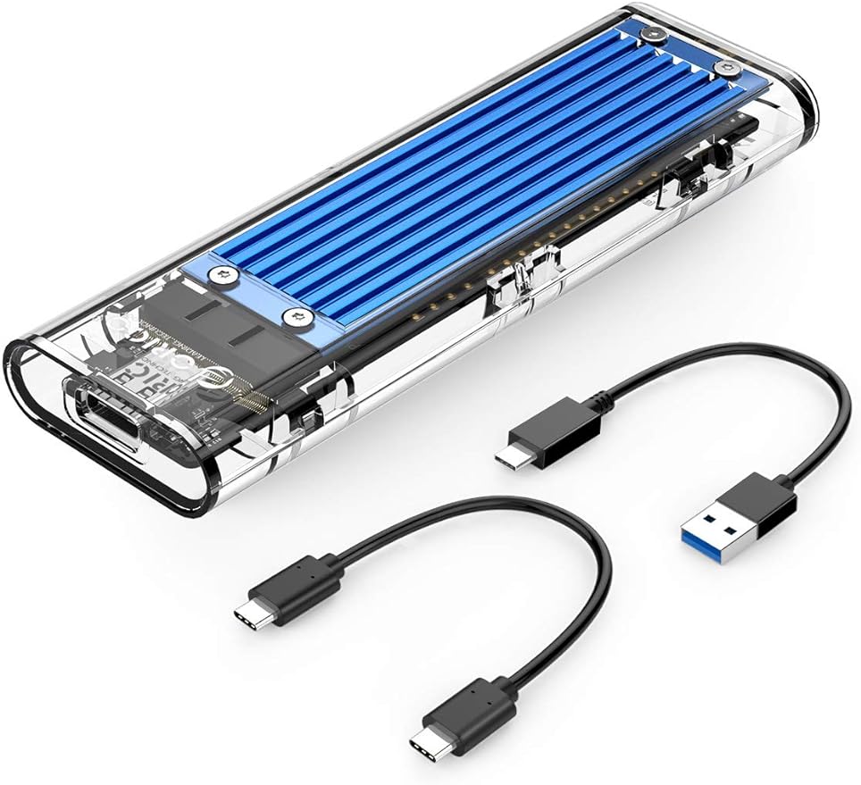 軽量コンパクト設計:NVMe&SATA両対応 USB3.1 M.2 SSDケース SSD対応