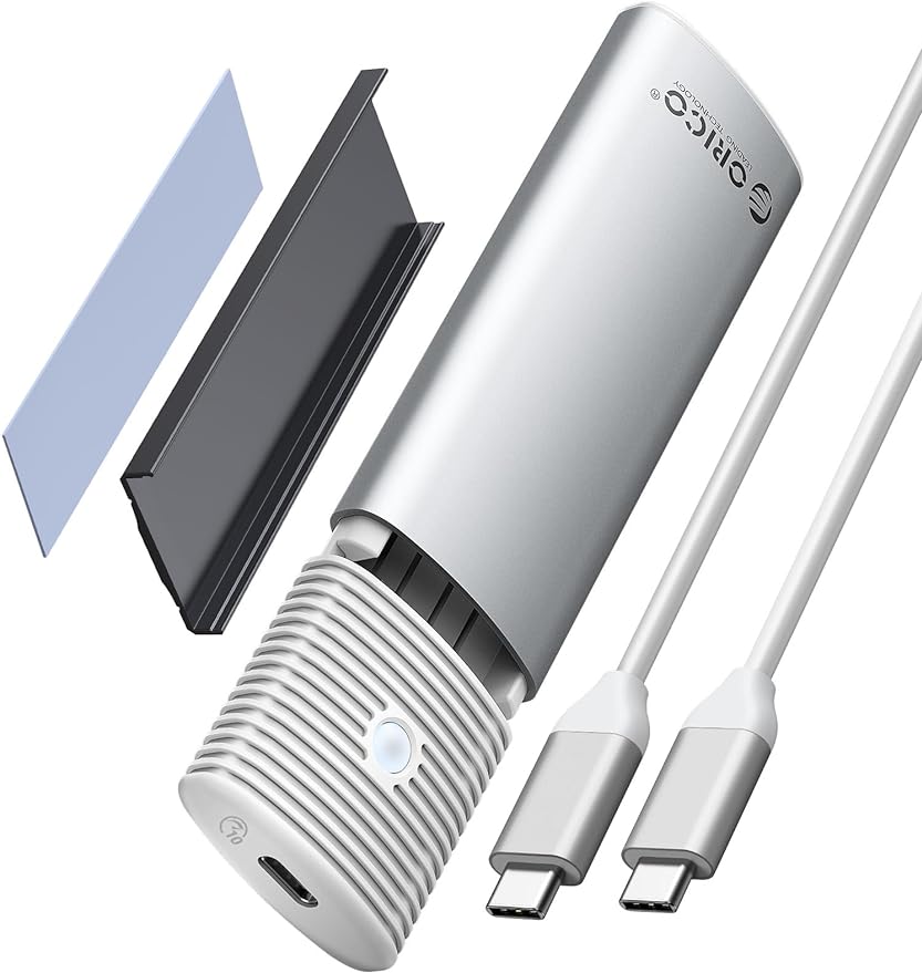 M.2 SSD 外付けケース M2 SSD ケース NVMe / SATA 両対応 USB3.2 Gen2 10Gbps NVME 5Gbps NGFF SATA PCIe M-Key(B+M Key) 2230/2242/2260/2280 SSD対応 アルミケース 工具不要 UASP Trimをサポート (ホワイトPWDM2-G2-WH)