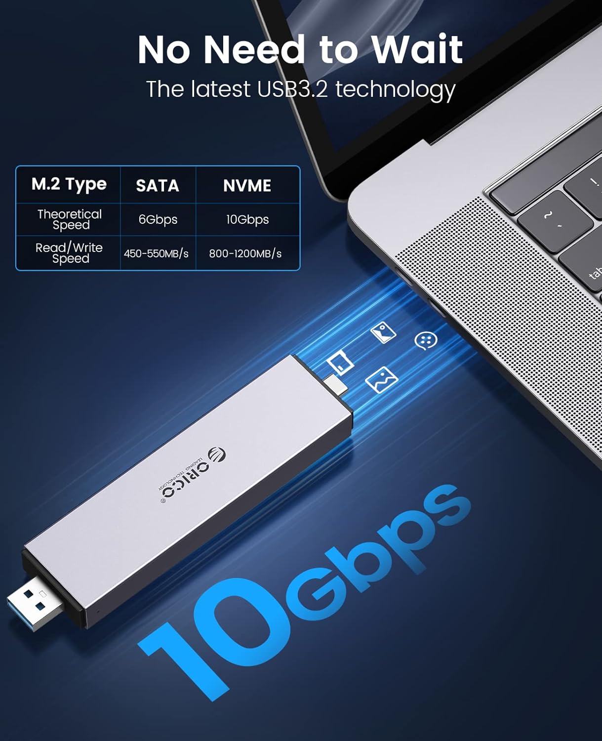 M.2 SSD 外付けケース USB C 3.2 Gen2 10Gbps PCIe NVMe M-Key 6Gbps M2 NGFF SATA 両対応 アルミニウム製 4TB 2230/2242/2260/2280 SSD対応 UASPをサポート M2PJN