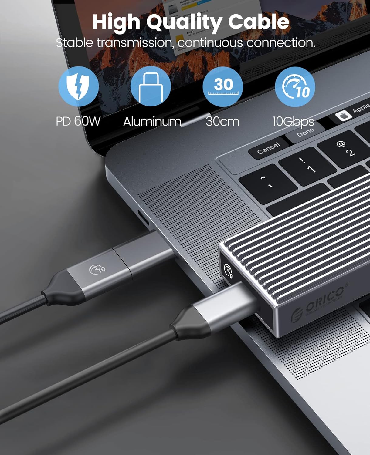 M.2 SSD 外付けケース NVME ケース SSD ケース 10Gbps USB3.2 USB-C M2 ケース M.2 PCIe NVMe M-Key 2230/2242/2260/2280 SSD用 Thunderbolt 3対応 UASP Trim指令をサポート アルミ 工具不要 BM2C3-G2 (M.2 NVMe)