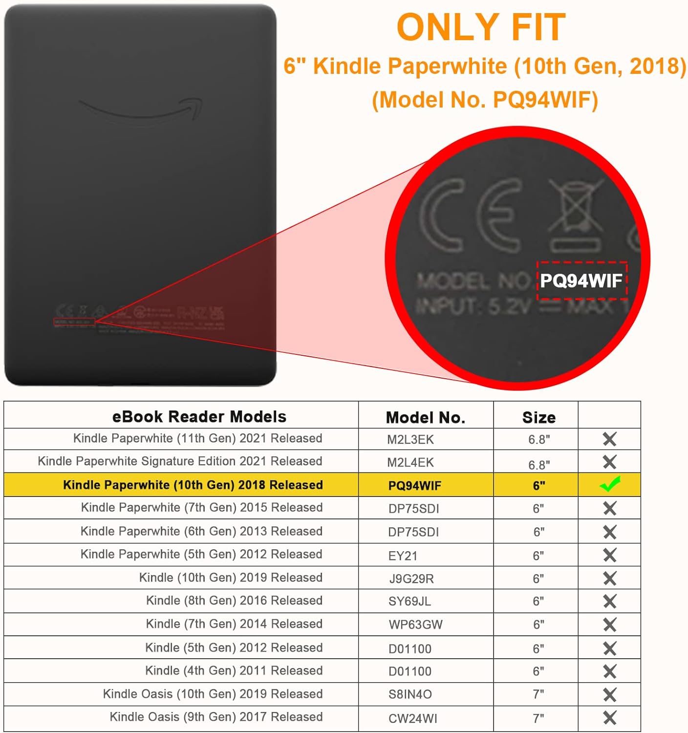 第10世代 ケース 軽量 薄型 オートスリープ機能付き Kindle Paperwhite 2018 Newモデル 第10世代 用 保護カバー (ブラック)