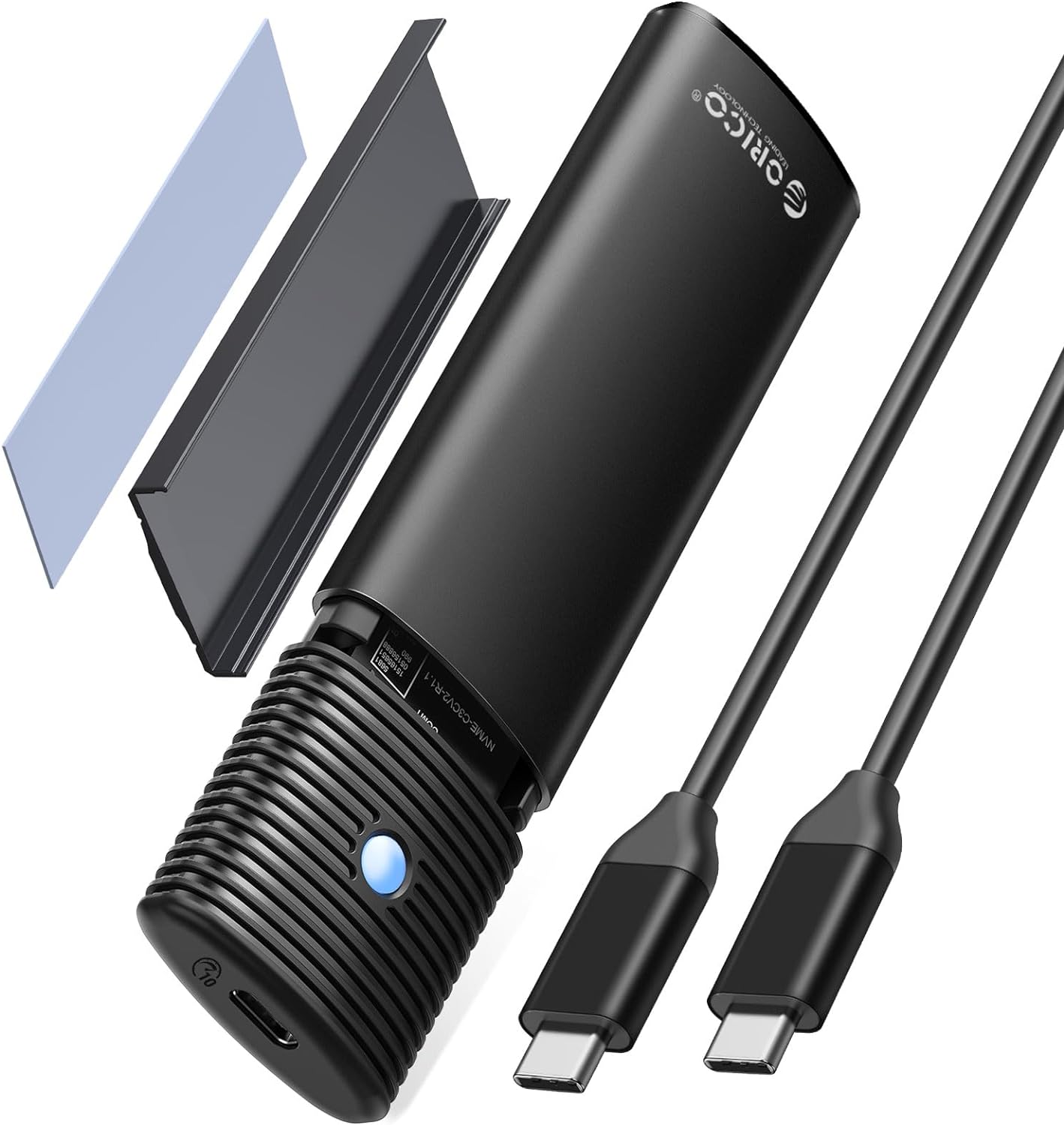 M.2 SSD 外付けケース M2 SSD ケース NVMe / SATA 両対応 USB3.2 Gen2 10Gbps NVME 5Gbps NGFF SATA PCIe M-Key(B+M Key) 2230/2242/2260/2280 SSD対応 アルミケース 工具不要 UASP Trimをサポート (ブラックPWDM2-G2-BK)