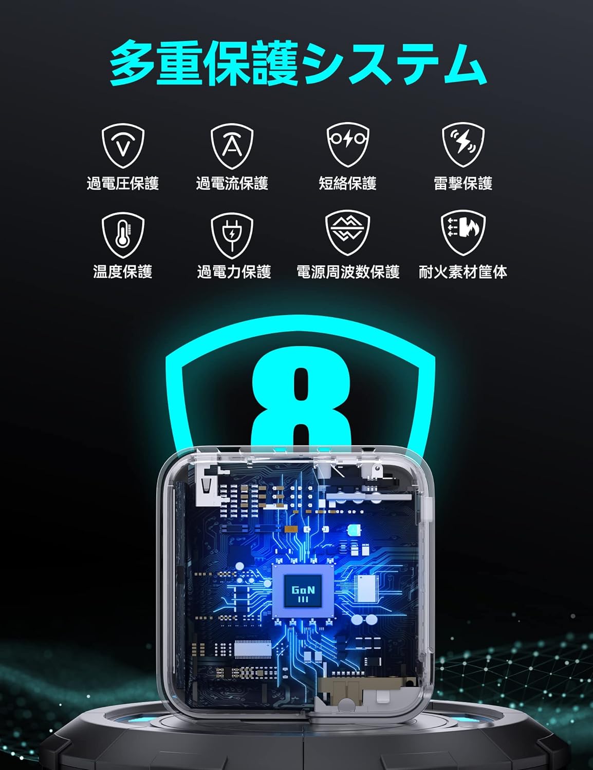 【最強急充】100W 充電器 PD急速充電器 USB Charger 高出力GaN採用 iPhone/MacBook/ipad/ノートパソコン/Switch対応 折りたたみ式プラグ 4ポート搭載(USB-C×3 USB-A×1)PSE認証済