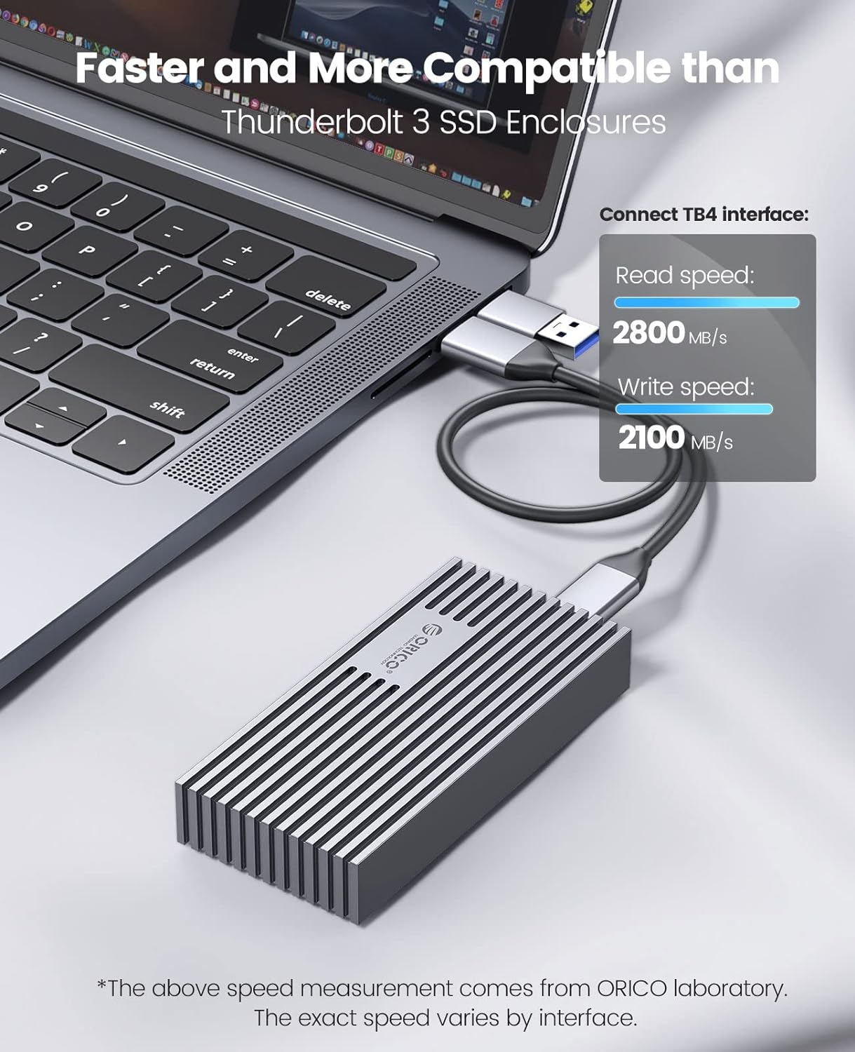 M.2 SSD 外付けケース NVMe ケース M.2 SSD ケース 40Gbps 4TB NVMe PClE M-Key(B+M Key)2280 に適用 Thunderbolt 3/4 USB3.2/3.1/3.0/Type C互換性あり 外付ハードディスクケース M234C3-U4