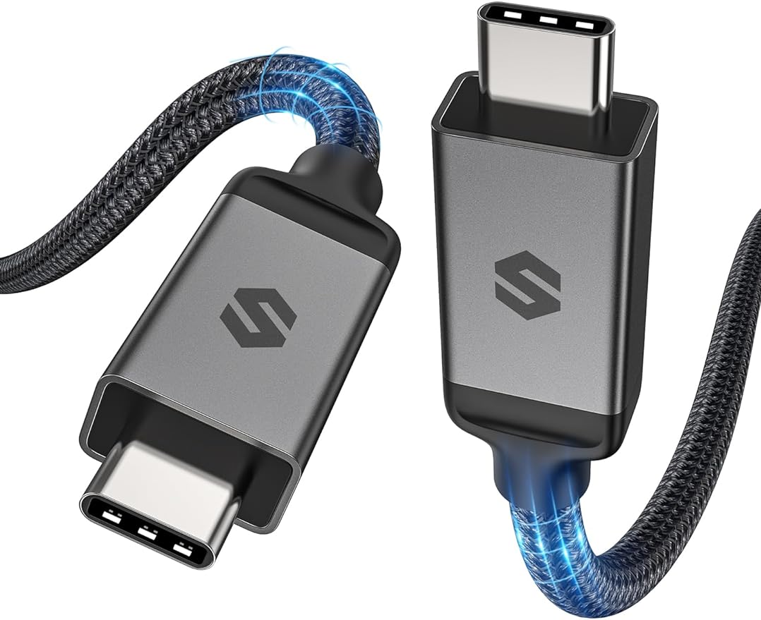 USB-IF認証 Thunderbolt 4 ケーブル PD3.1 240W 48V/5A USB4 ケーブル 40Gbps 8K HDR対応 TypeC to TypeC iPhone 15 Pro Max、MacBook、iPad Pro、iMac、Dock、SSD など対応 2M
