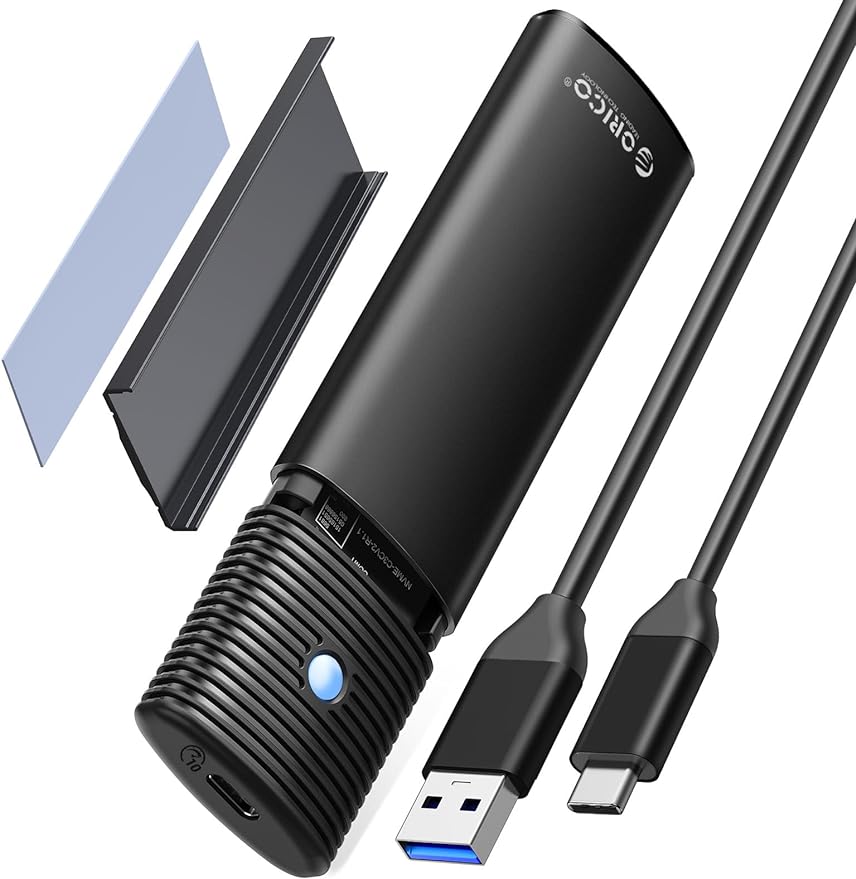 M.2 SSD 外付けケース M2 SSD ケース NVMe / SATA 両対応 USB3.2 Gen2 10Gbps NVME 5Gbps NGFF SATA PCIe M-Key(B+M Key) 2230/2242/2260/2280 SSD対応 アルミケース 工具不要 UASP Trimをサポート (ブラックPWDM2-G2A-BK)