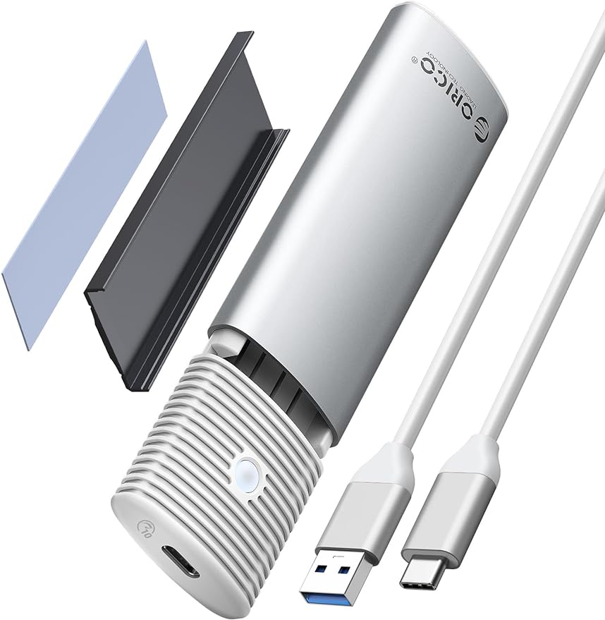 M.2 SSD 外付けケース M.2 NVME/PCIE SSD ケース 10Gbps USB C SSD ケース USB 3.2 M.2 NVMe ケース アルミ制 Thunderbolt 3 対応 4TB 2230/2242 /2260/2280 PCIe M-Key 対応 工具不要 【NVME/PCIE専用】 (ホワイトPWM2-G2A-WH)