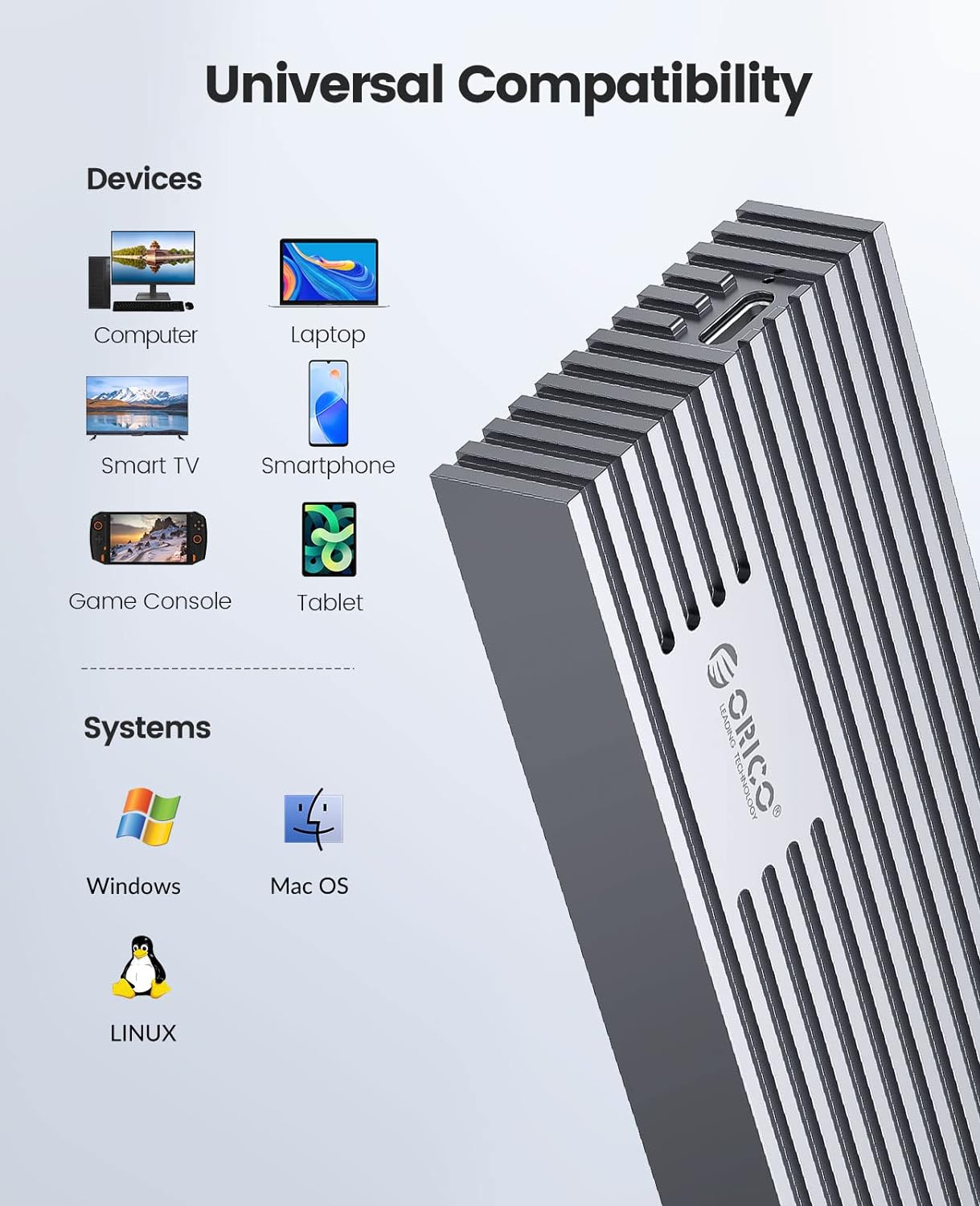 M.2 SSD 外付けケース NVMe ケース M.2 SSD ケース 40Gbps 4TB NVMe PClE M-Key(B+M Key)2280 に適用 Thunderbolt 3/4 USB3.2/3.1/3.0/Type C互換性あり 外付ハードディスクケース M234C3-U4