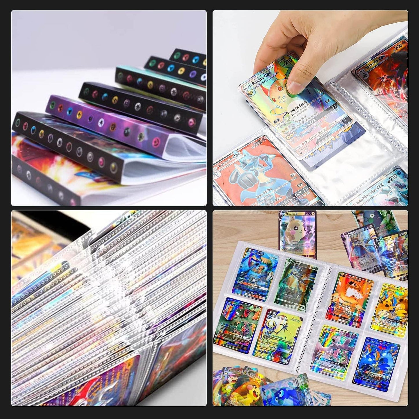 コレクションカード ファイル、カードホルダー、4ポケットカードアルバムは最大240枚のカードを収納できます4P16 ワンサイズ