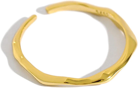 華奢リング K18 18金コーティング シルバー925 レディース 指輪 人気 細身 シルバーリング ゴールド プラチナ フリーサイズ 金属アレルギー対応 本物ジュエリー