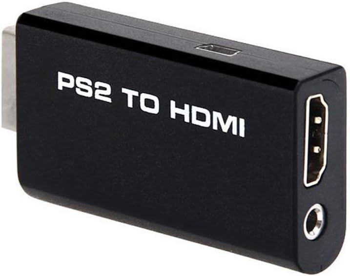 PS2 to HDMI変換アダプタ-PS2 to HDMI コンバーター PS2専用HDMI, 1M HDMIケーブル付き+1M ハイスピードUSBケーブル