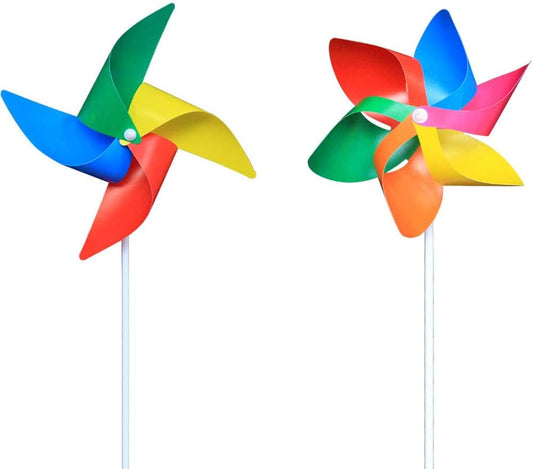 風車 4色 6色 8セット 涼しい 庭 装飾 DIYキット 手芸 風車 贈り物 カラフル