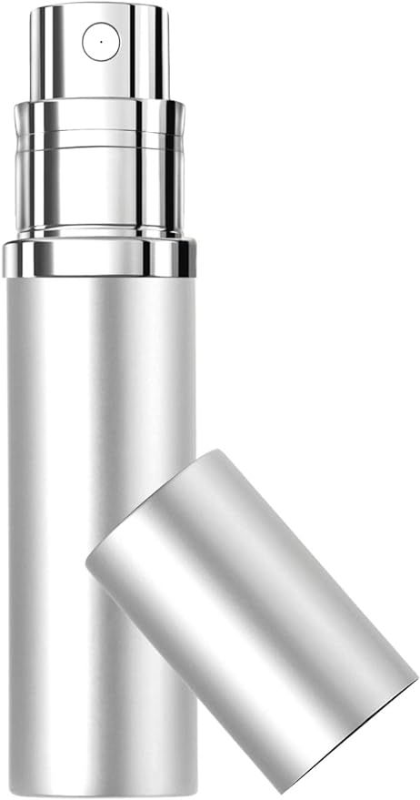 香水 アトマイザー 詰め替え 香水噴霧器 底部充填 香水スプレー パフューム プシュ式 (銀-1)