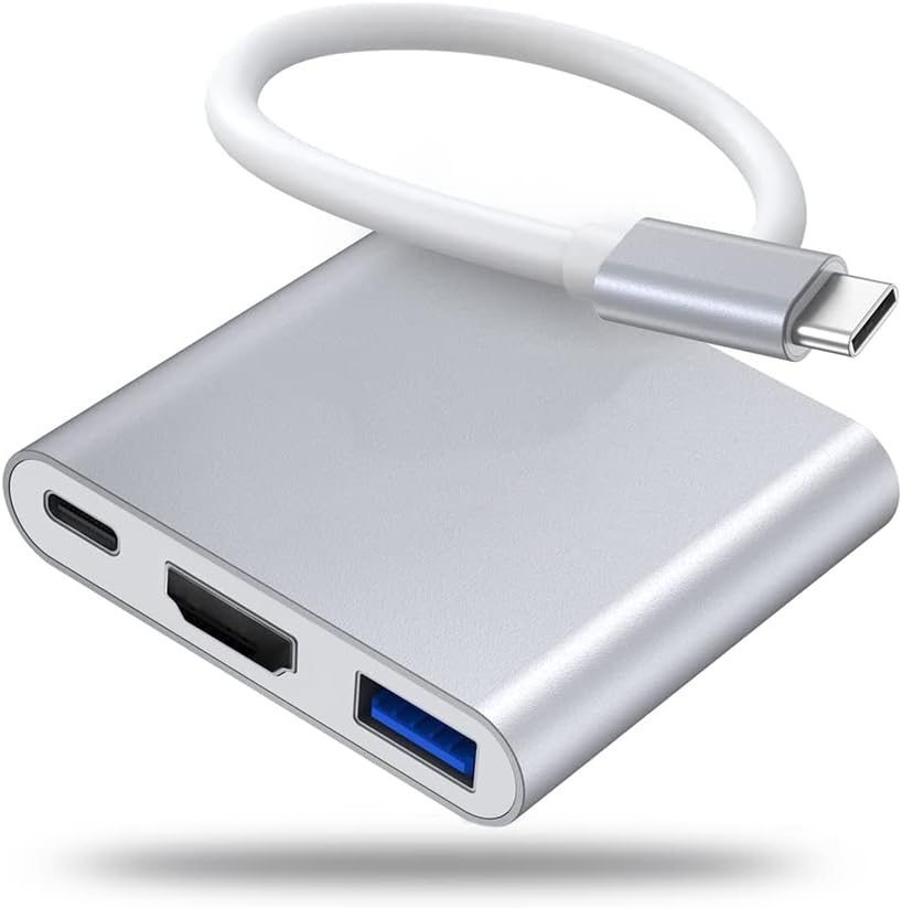 3in1 Type-C to HDMI 変換アダプター 4k 解像度 HDMIポート+USB 3.0高速ポート+タイプC急速PD充電ポート Matebook/MacBook Pro/MacBook Air/iPad Pro/Galaxy S11/Note10/switch/USB C デバイスに対応