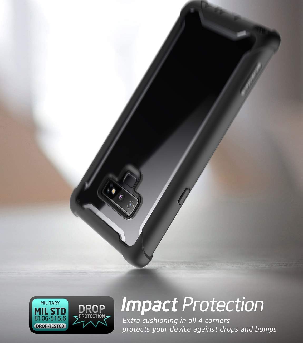 Galaxy Note 9 ケース [ SC-01L SCV40 ] 対応 液晶内置フィルム付き 全面保護 背面クリアカバ- [Ares Series]