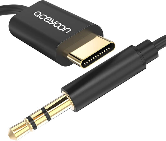 AUX ケーブル タイプC 50cm USB Type C to 3.5mm 変換 オーディオケーブル オスジャック AUX端子 オーディオステレオケーブル aux ケーブル Audio Stereo Cable オーディオ変換