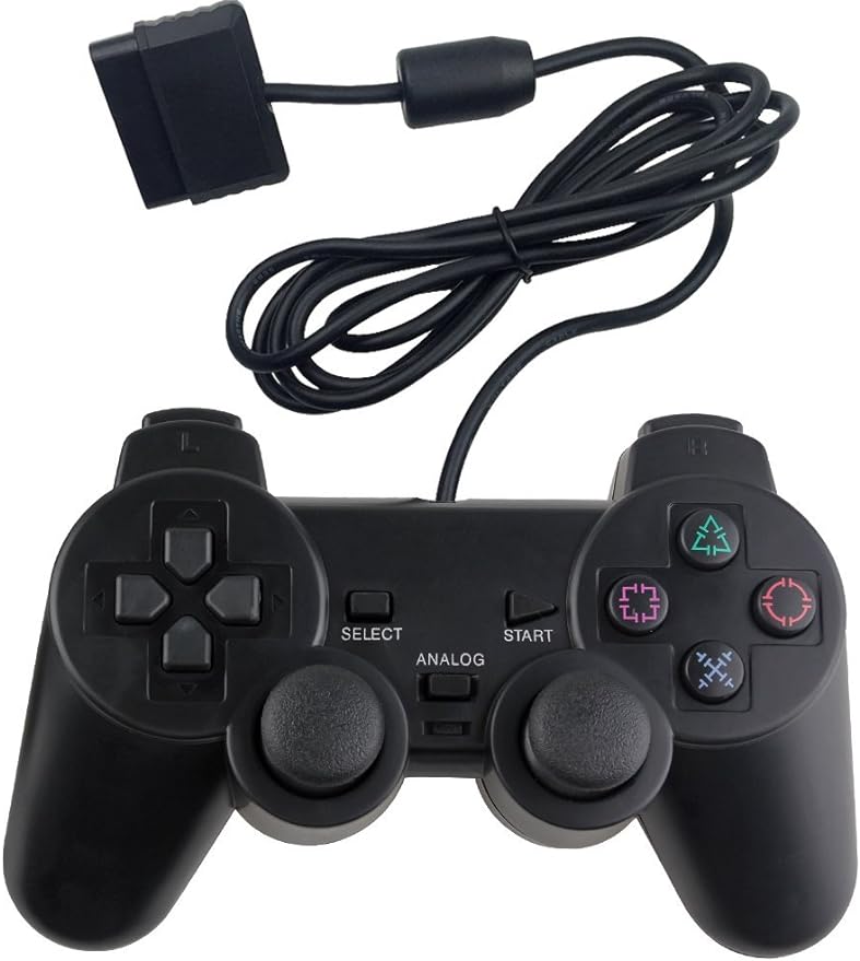 PS2用 コントローラー playstation2 用 有線コントロ ーラー 人体工学 二重振動