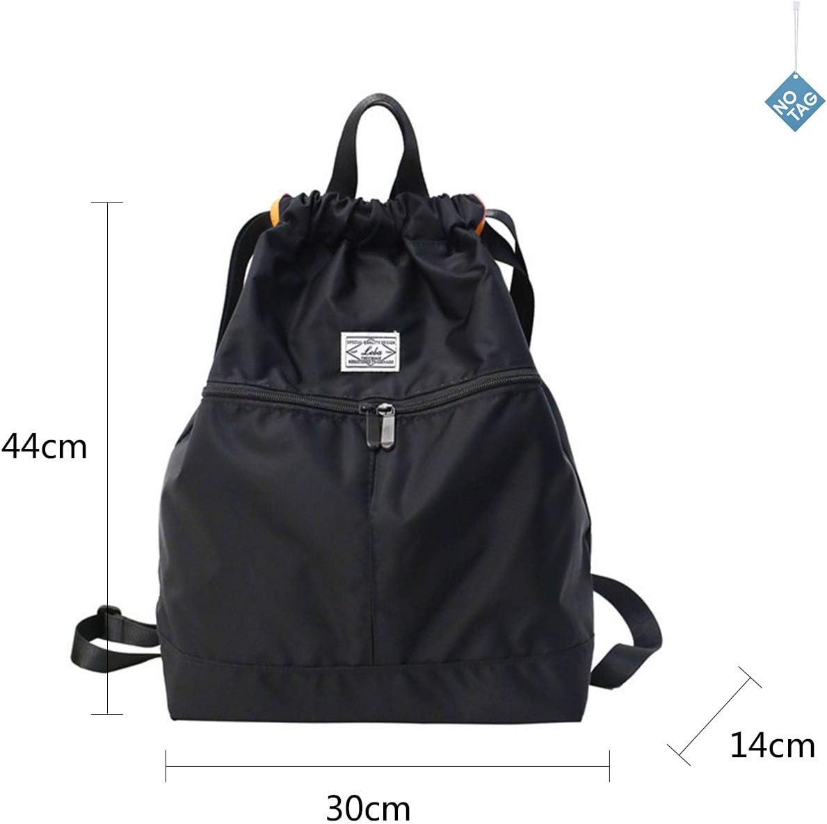 Knapsack, Gym Backpack, Large Capacity, Nylon, Pool Bag, Waterproof, Sports Bag, Lightweight, Multi-functional, Drawstring Bag, Sports, Swimming, Wide Shoulder Straps, Club Use, School Trips, Outdoors, Excursions, School, Unisex
