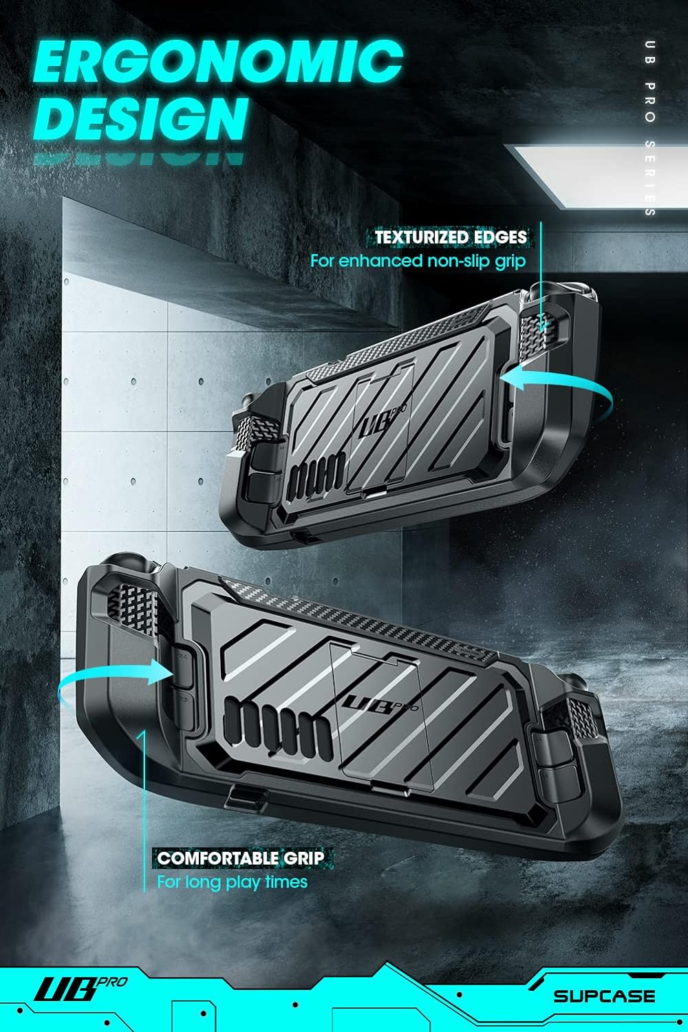 Steam Deck用保護 ケース スチームデッキ 保護カバー 人間工学設計 着脱簡単 耐衝撃 超薄型 指紋防止 キズ防止 スタンド付きUnicorn Beetle Proシリーズ
