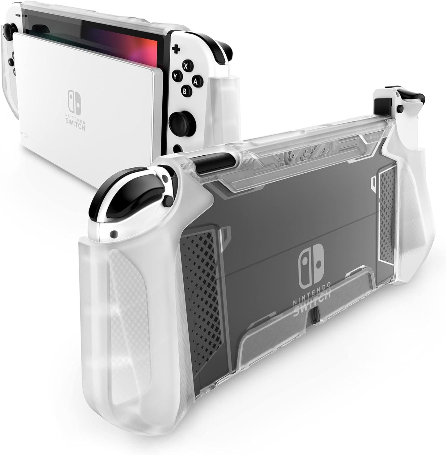 Nintendo Switch OLED 2021用 ケース 有機ELモデル TPUグリップ 保護カバー ドッキング可能 アクセサリー Nintendo Switch OLEDとJoy-Con コントローラー対応 [Blade シリーズ]