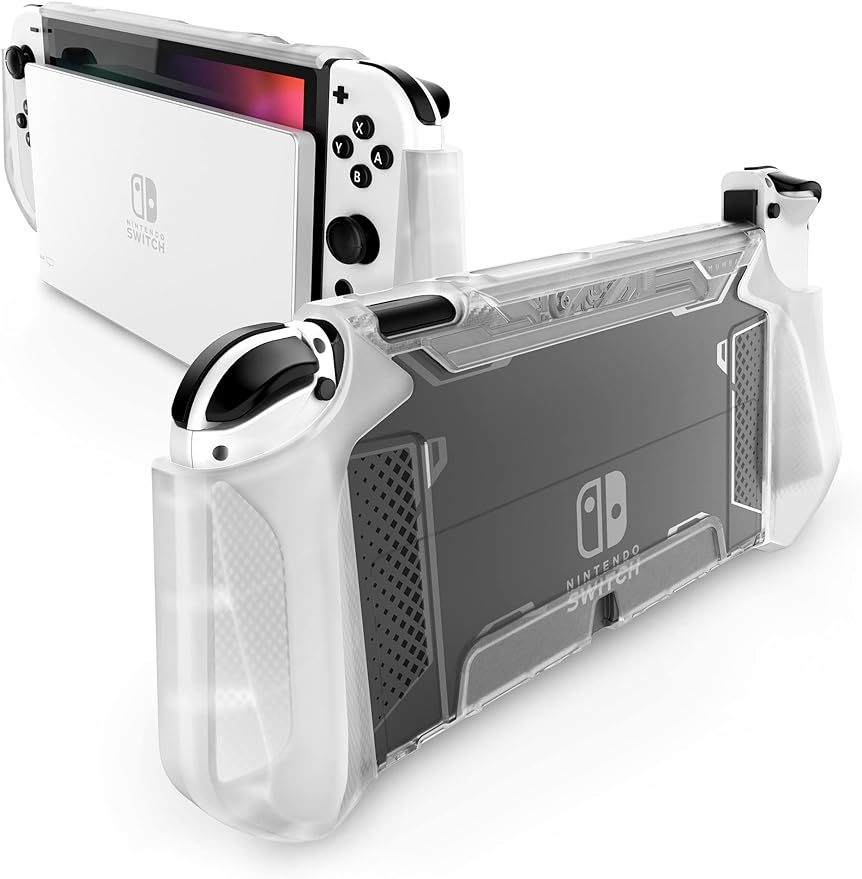 Nintendo Switch OLED 2021用 ケース 有機ELモデル TPUグリップ 保護カバー ドッキング可能 アクセサリー Nintendo Switch OLEDとJoy-Con コントローラー対応 [Blade シリーズ]
