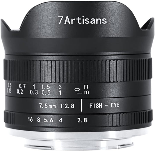 7.5mmf2.8マークII 富士フイルムFXミラーレスカメラ用APS-Cフィッシュアイ広角手動固定レンズX-T1X-T2 X-T3 X-T20 X-T30 X-E1 X-E2 X-E3